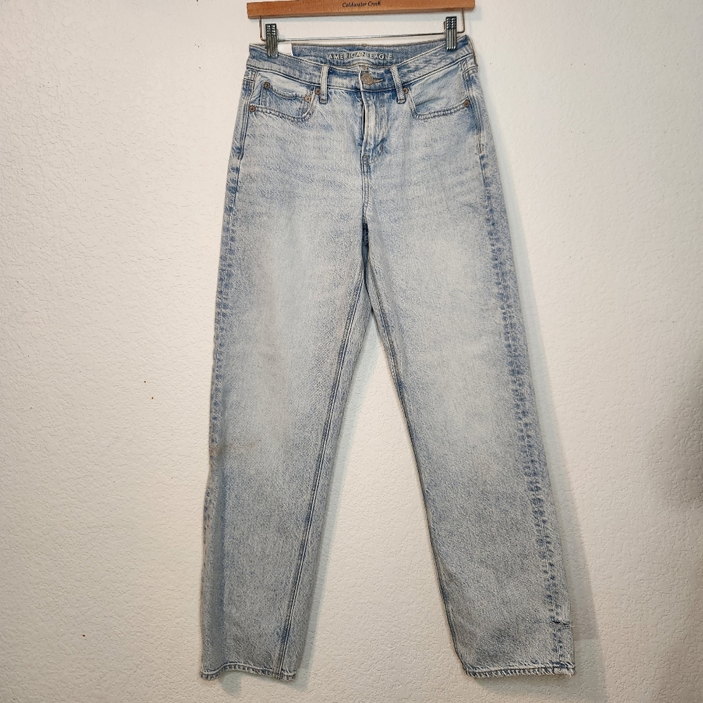 American Eagle 90s Straight Classic Light Blue Women's Jeans, Size 4
